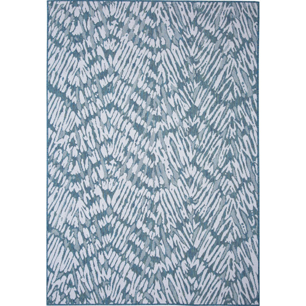 Dakota Fields Teal Blue Indoor/Outdoor Rug & Reviews Wayfair